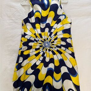 JB by Julie Brown Yellow and Blue Shift Dress
